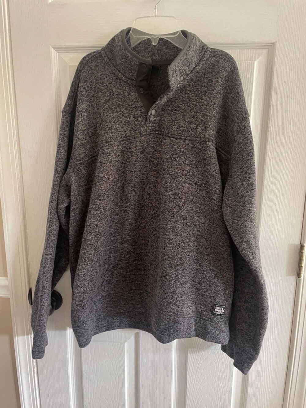 Men's Eddie Bauer 1/4 Snap Up Pull Over Fleece Sweater XL Excellent